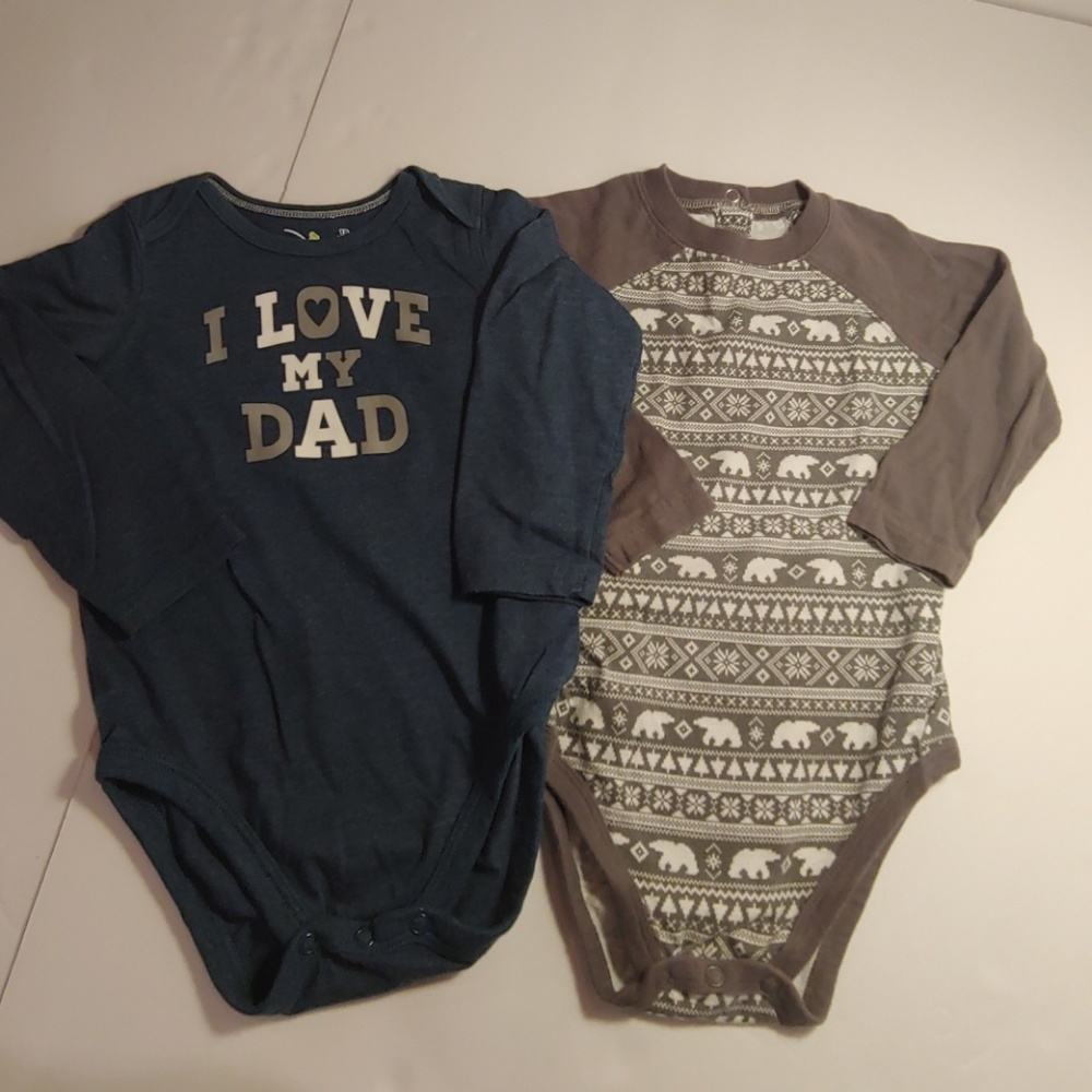 Jumping Beans long sleeve onesies (lot of 2) 18 mo